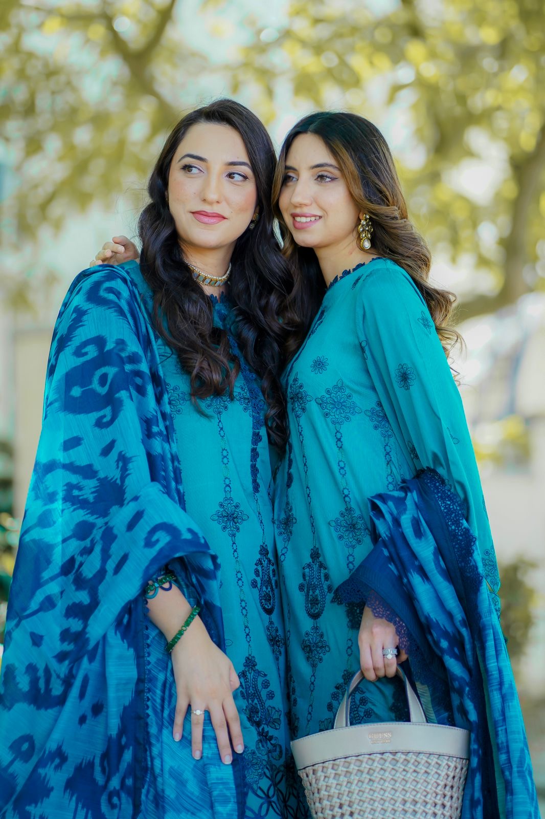 Mohagni Brand Teal Rawsilk 3pcs