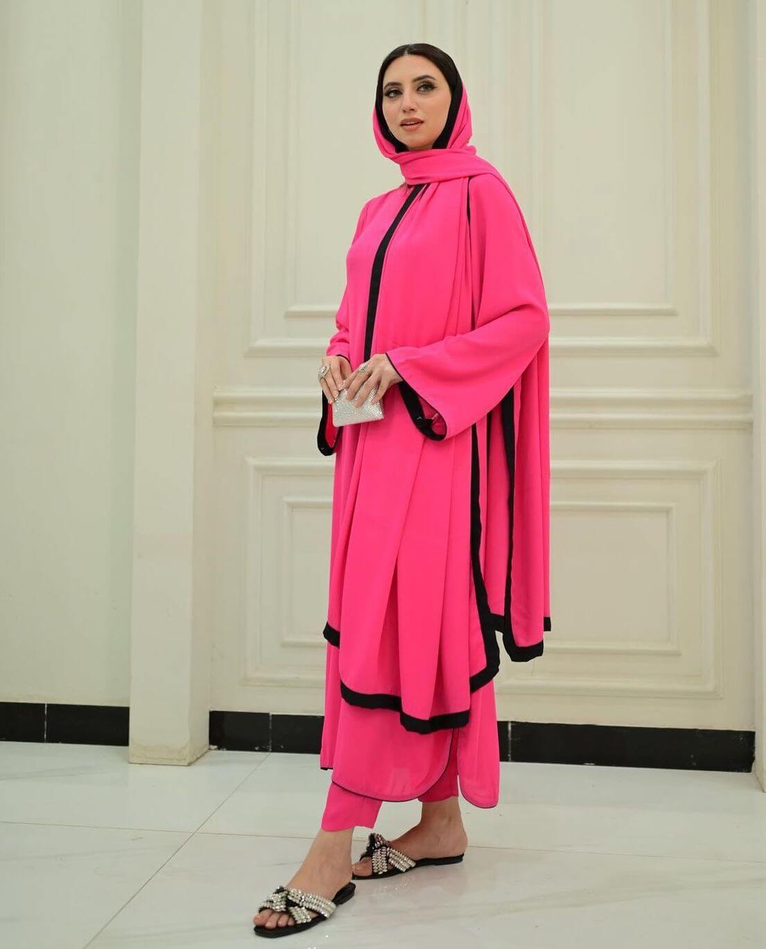 Chic Studio Georgette Pink and Black 3pcs