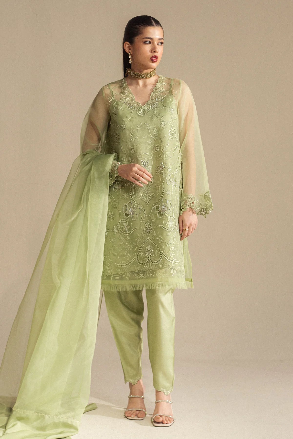 Zara Shahjahan Festive Organza 3pcs Suit