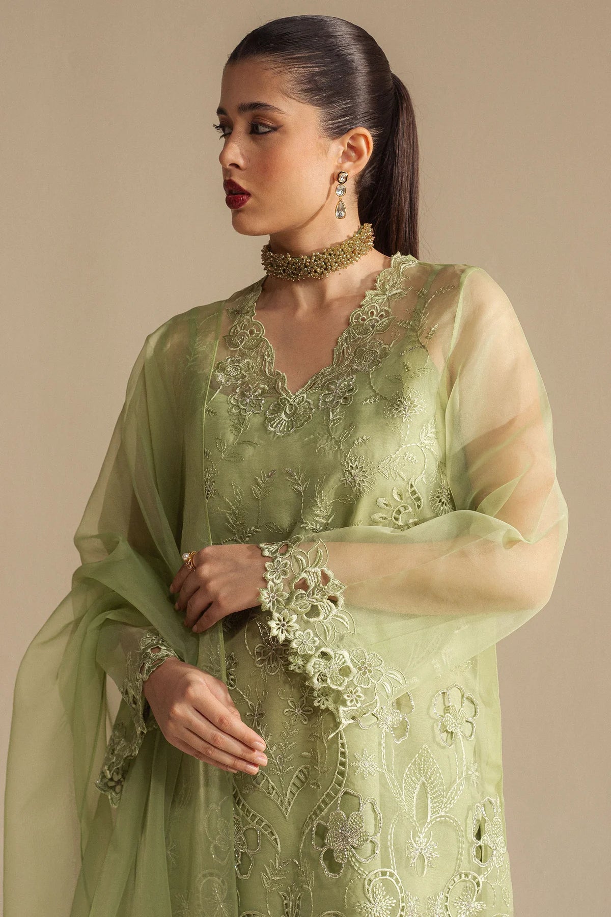 Zara Shahjahan Festive Organza 3pcs Suit