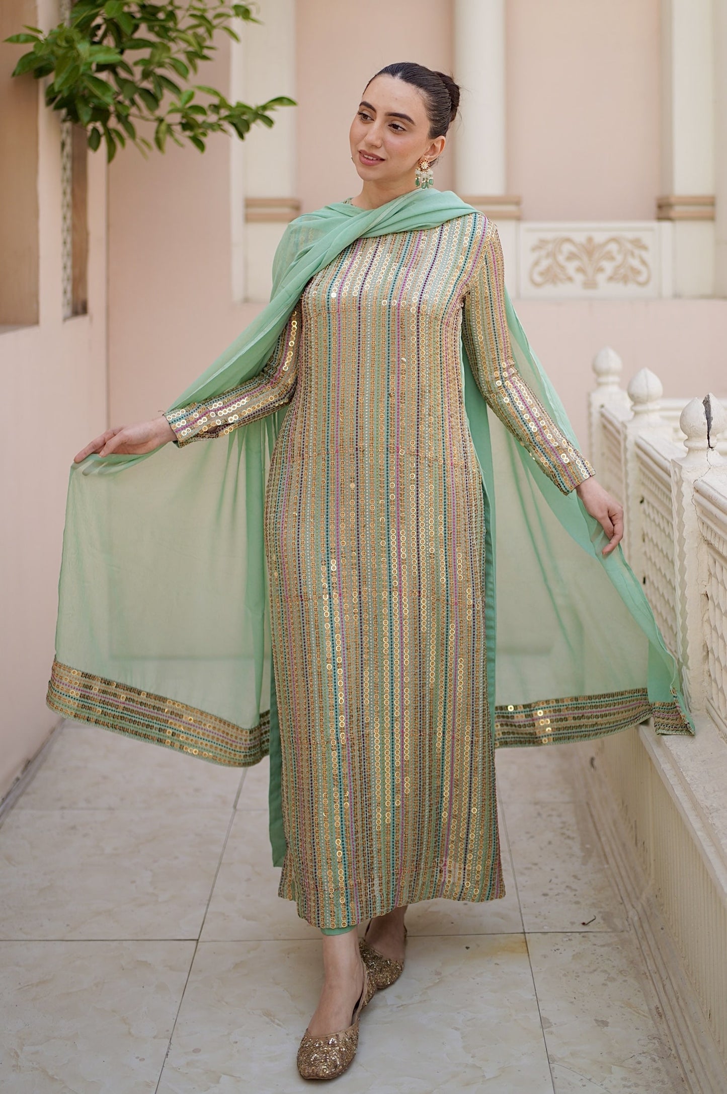 Alamzeb Mint Green Set 3pcs