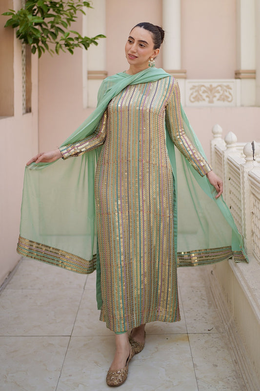 Alamzeb Mint Green Set 3pcs