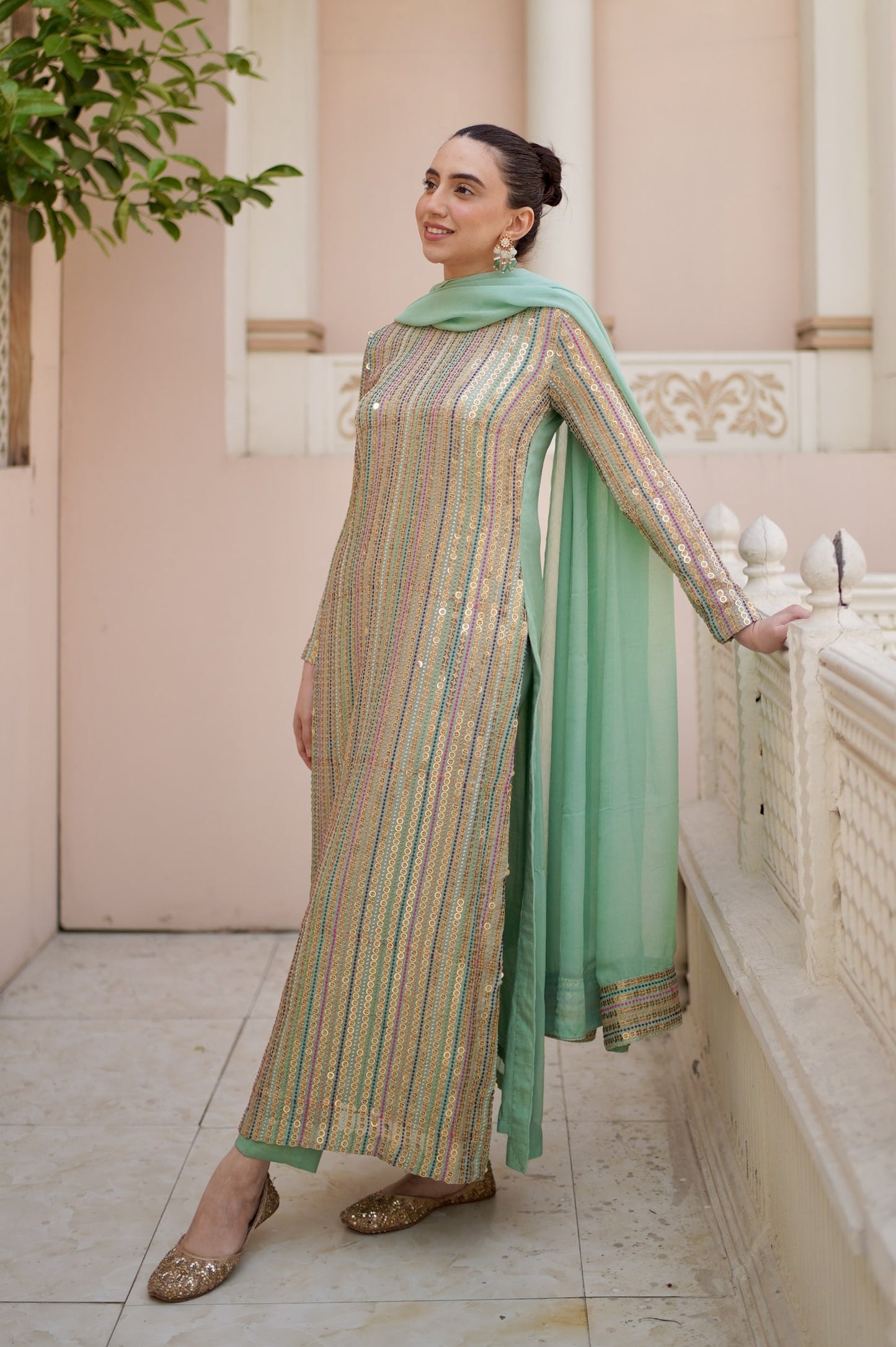 Alamzeb Mint Green Set 3pcs