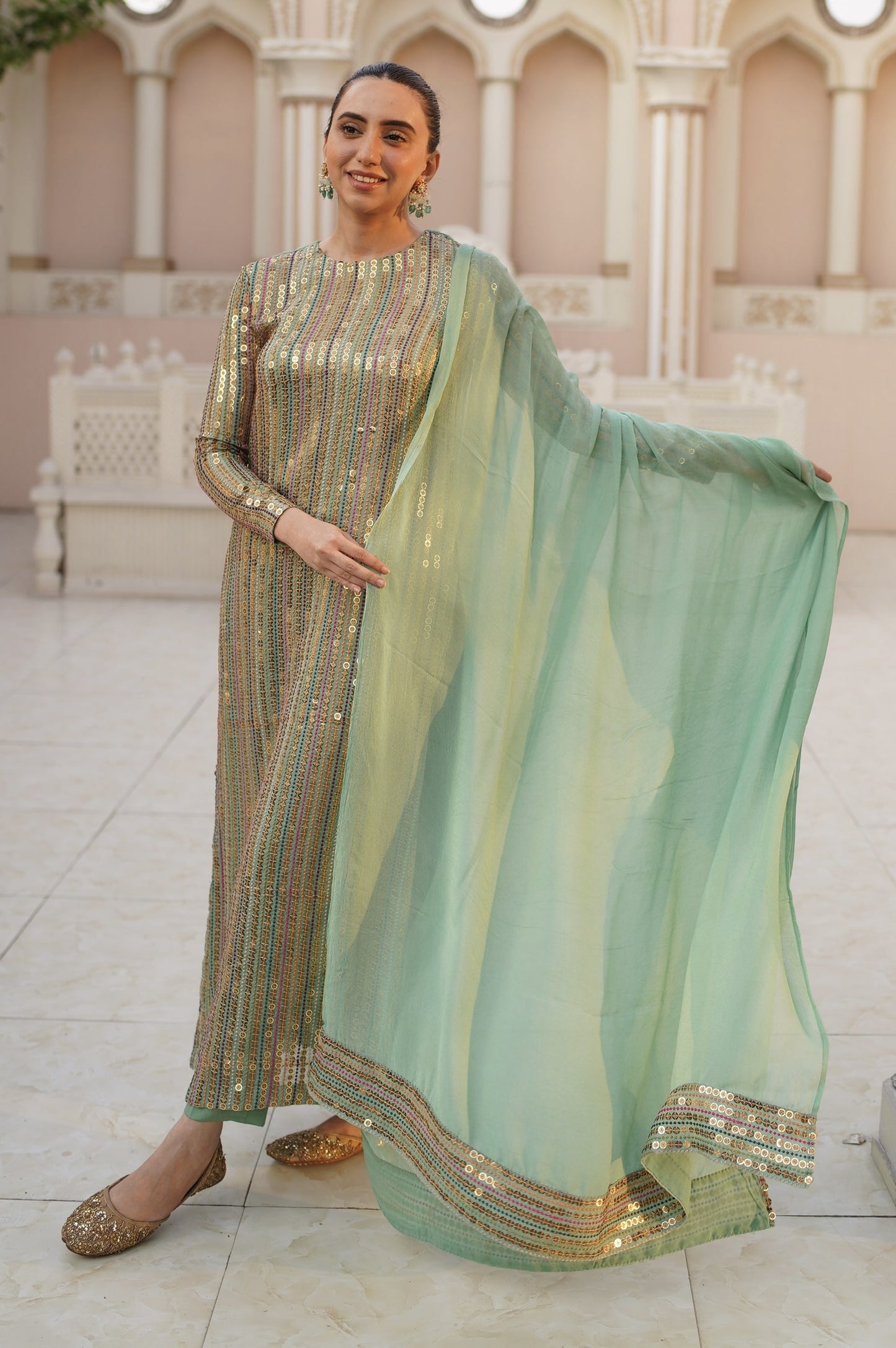 Alamzeb Mint Green Set 3pcs