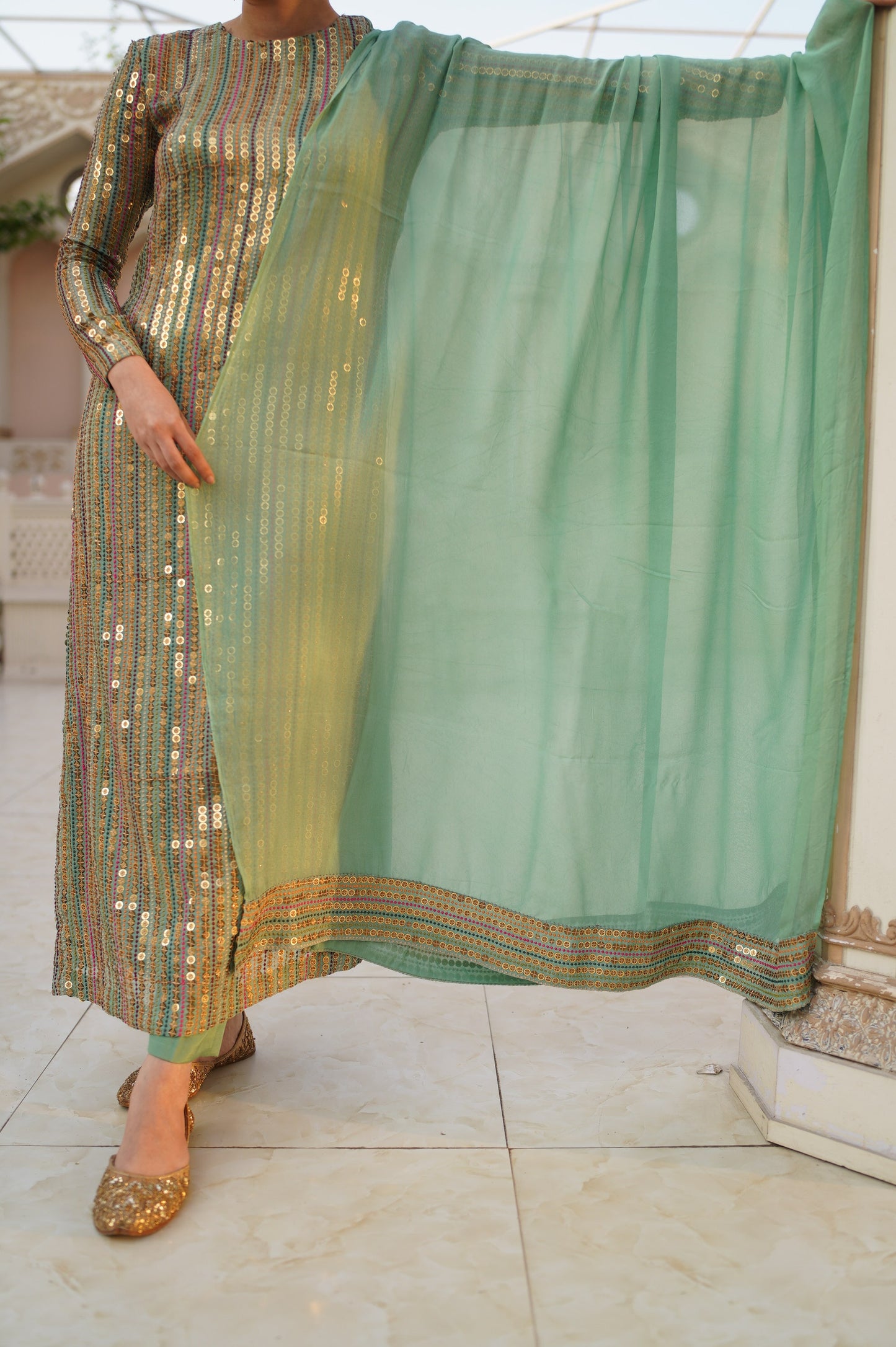 Alamzeb Mint Green Set 3pcs