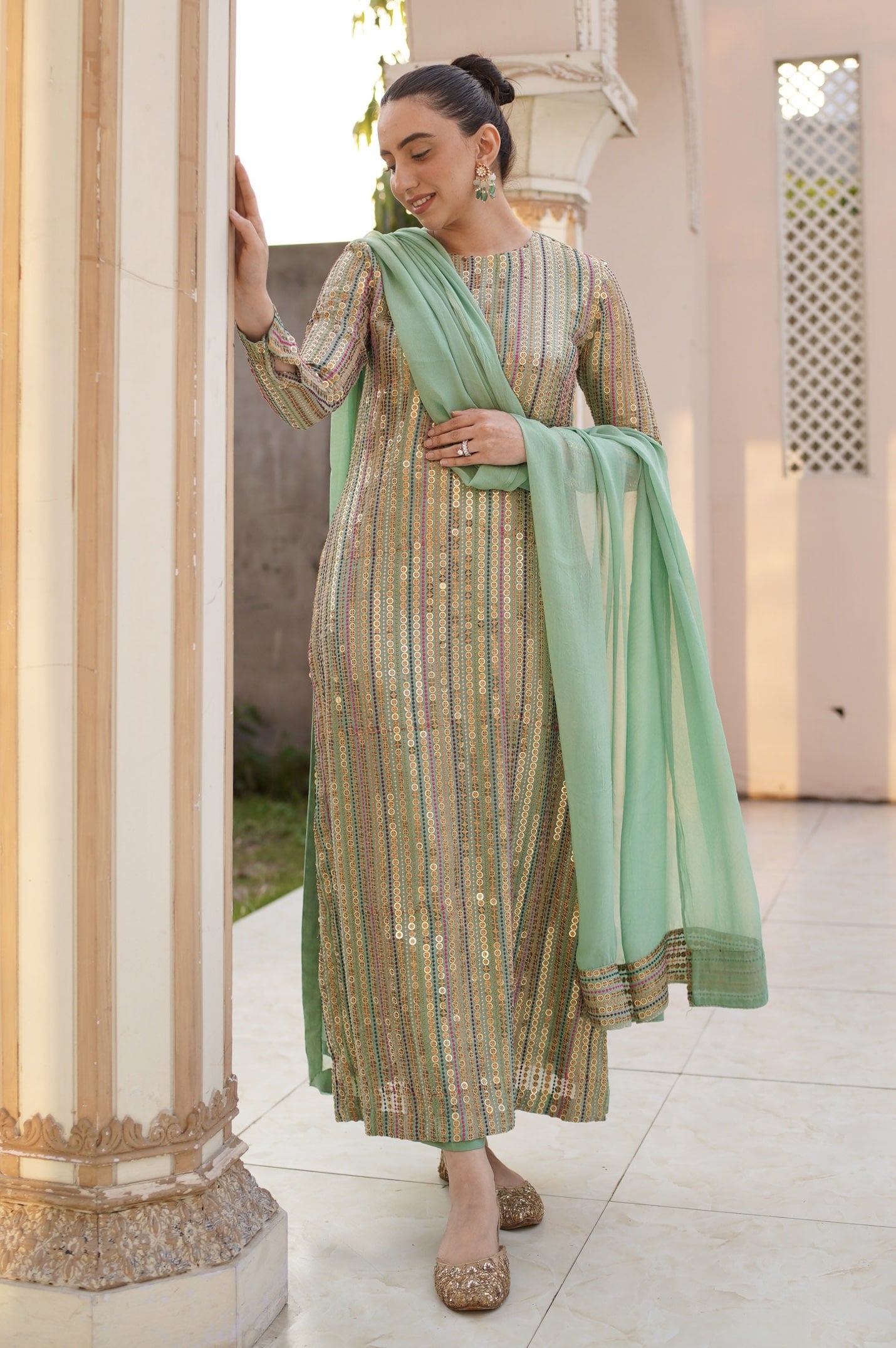 Alamzeb Mint Green Set 3pcs