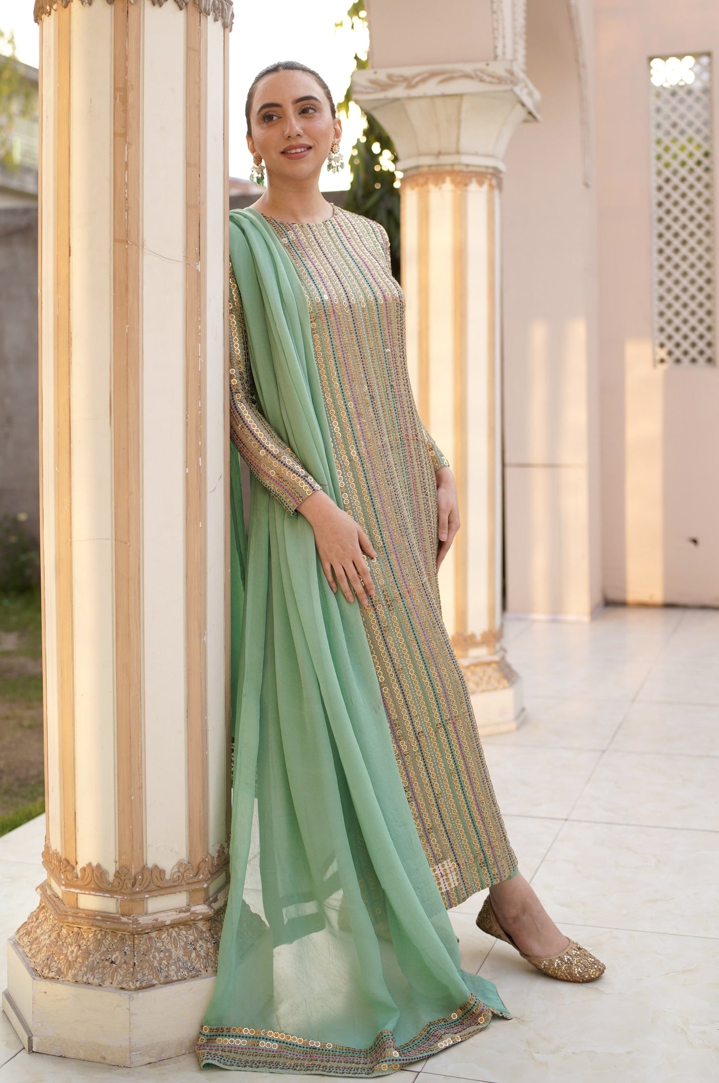 Alamzeb Mint Green Set 3pcs